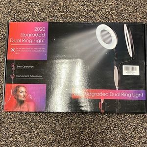 Selfie Ring Light with Tripod Stand and Phone Holder, iBesi 7" Dual Ring Light